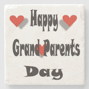 Happy Grand Parents Day Stone Coaster