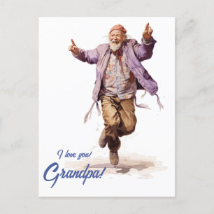 Happy Grandfathers Day Personalised. Postcard