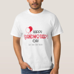 Happy Grandmother’s Day with Red Balloons T-Shirt