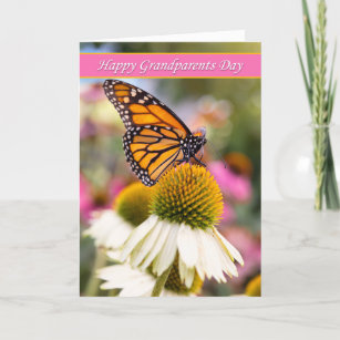 Happy Grandparents Day Beautiful Monarch Butterfly Holiday Card
