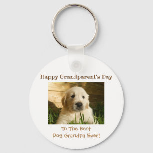 Happy Grandparent's Day Best Dog Grandfather Photo Key Ring
