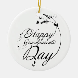 Happy grandparents day ceramic tree decoration