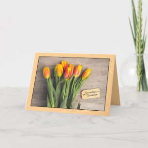 Happy Grandparents Day Grandma Grandpa Tulips Holiday Card