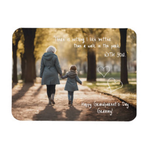 Happy Grandparent's Day Grandma Walk in the Park Magnet