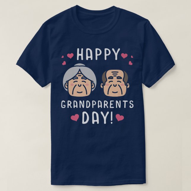 Happy Grandparents Day Granny Grandma Grandpa Gram T-Shirt (Design Front)