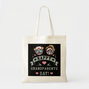 Happy Grandparents Day Granny Grandma Grandpa Gram Tote Bag
