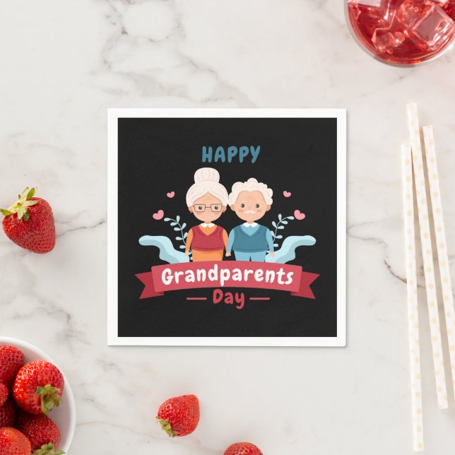 Happy Grandparents Day Holiday Napkin (Insitu)