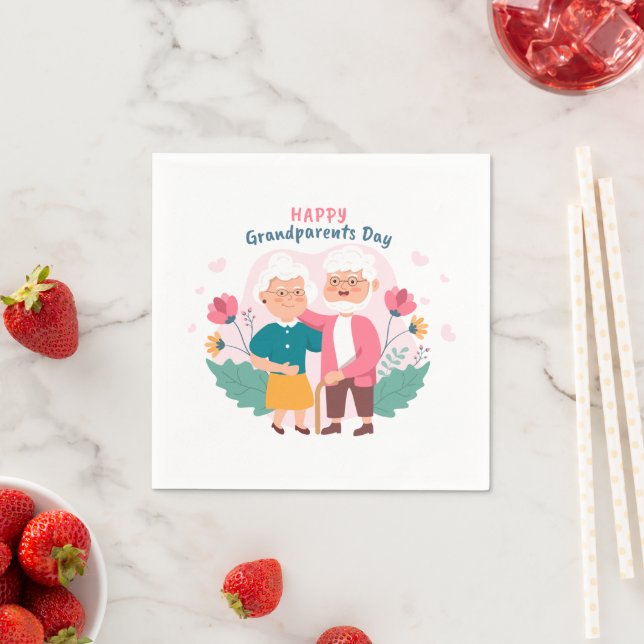Happy Grandparents Day Napkin (Insitu)