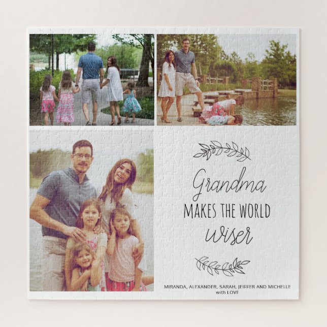 Happy grandparents day photo collage for grandma jigsaw puzzle (Vertical)