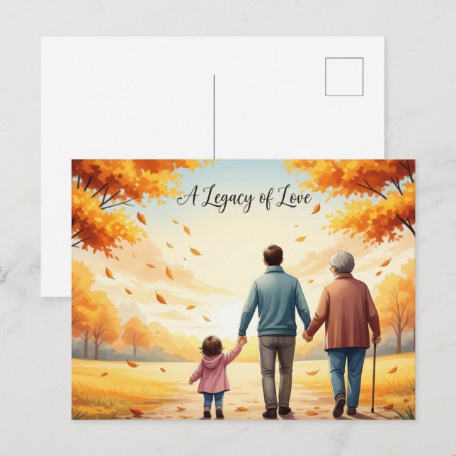 Happy grandparents day postcard (Front/Back)
