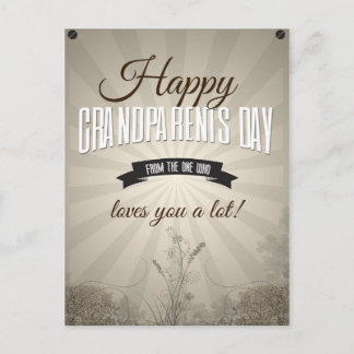 Happy grandparents day postcard