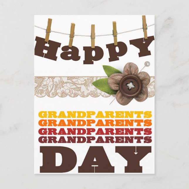 Happy grandparents day postcard (Front)
