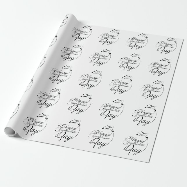 Happy grandparents day wrapping paper (Unrolled)
