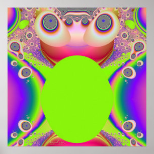 Happy Green Baby Flea Poster