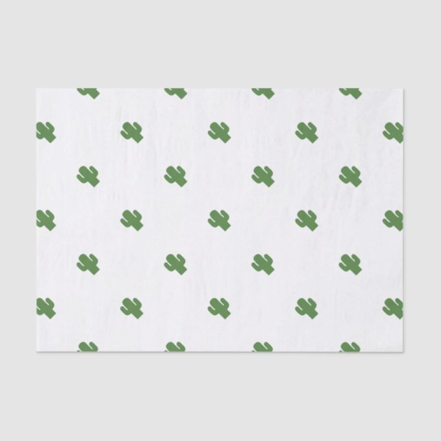 Happy green cactus in pink summer tissue paper (Front)