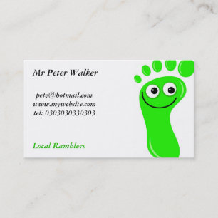 Happy Green Feet Business Card