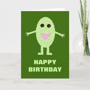 Happy Green Grape Customisable Greeting Card