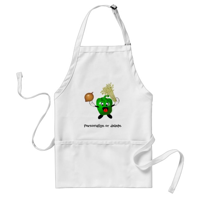 Happy Green Pepper Cajun Holy Trinity Standard Apron (Front)