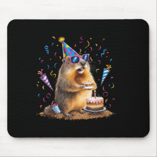 Happy Groundhog Day 12 Feb Ground Hog With Birthda Mouse Mat