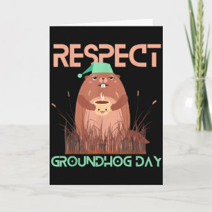 Happy Groundhog Day 2023 Lovers Costume Funny Grou Card