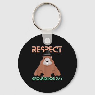 Happy Groundhog Day 2023 Lovers Costume Funny Grou Key Ring