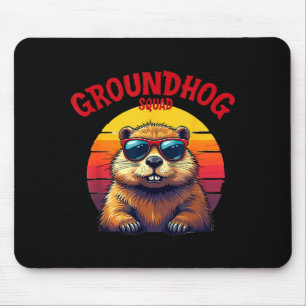 Happy Groundhog Day 2025 Funny Groundhog Squad _2 Mouse Mat