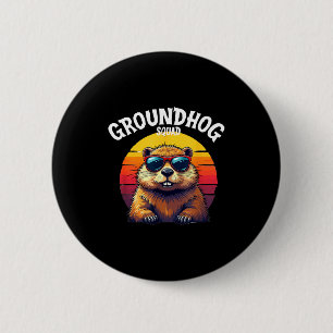 Happy Groundhog Day 2025 Funny Groundhog Squad _3 6 Cm Round Badge