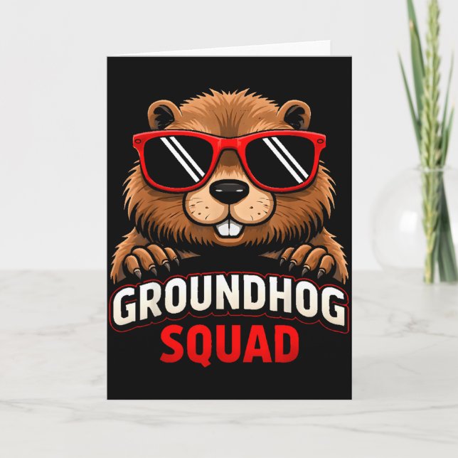 Happy Groundhog Day 2026 Celebration Funny Groundh Card (Front)