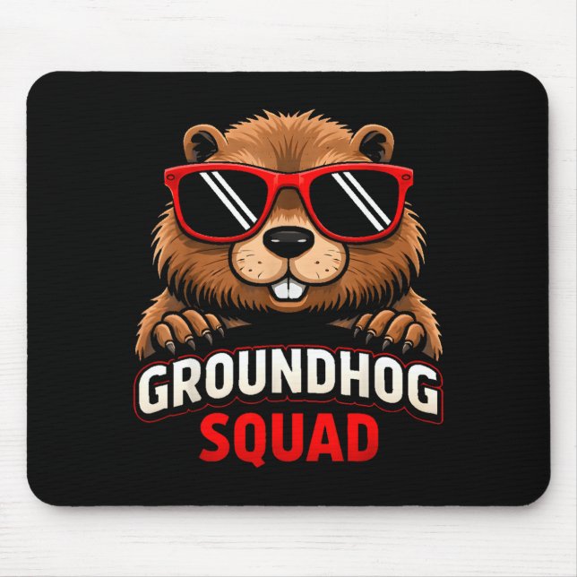 Happy Groundhog Day 2026 Celebration Funny Groundh Mouse Mat (Front)