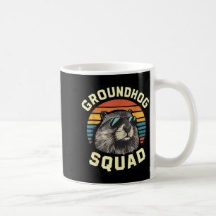 Happy Groundhog Day 2026 Funny Groundhog Squad  Coffee Mug