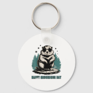 Happy Groundhog Day And Yes Its My Birthday Funny Key Ring