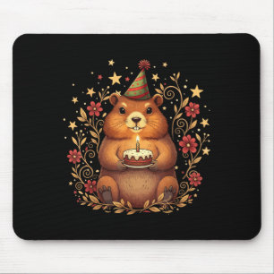 Happy Groundhog Day Birthday Cake Groundhound  Mouse Mat