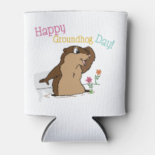 Happy Groundhog Day Can Cooler
