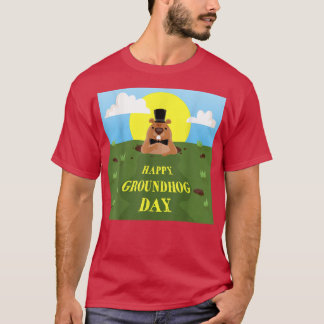 Happy Groundhog Day February 2nd Shadow T-Shirt