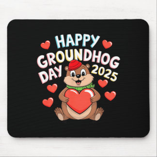Happy Groundhog Day Funny Animal Lover  Mouse Mat