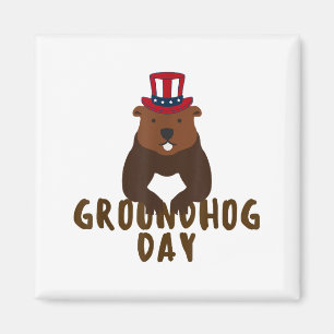 Happy Groundhog Day Funny Groundhog Day Magnet