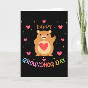 Happy Groundhog Day Groundhog Day Cute Woodchuck G Card
