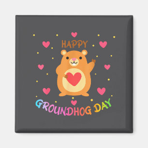 Happy Groundhog Day Groundhog Day Cute Woohuck G Magnet
