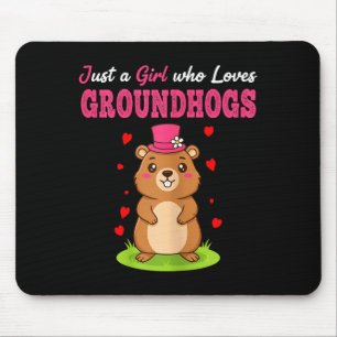 Happy Groundhog Day Just A Girl Who Loves Groundho Mouse Mat