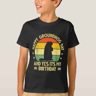 Happy Groundhog Day Lovers Costume Boys Girls Wome T-Shirt