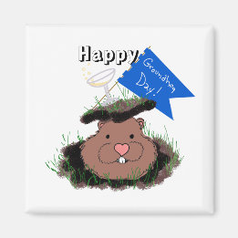 Happy Groundhog Day Magnet