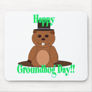 Happy Groundhog Day! Mouse Mat
