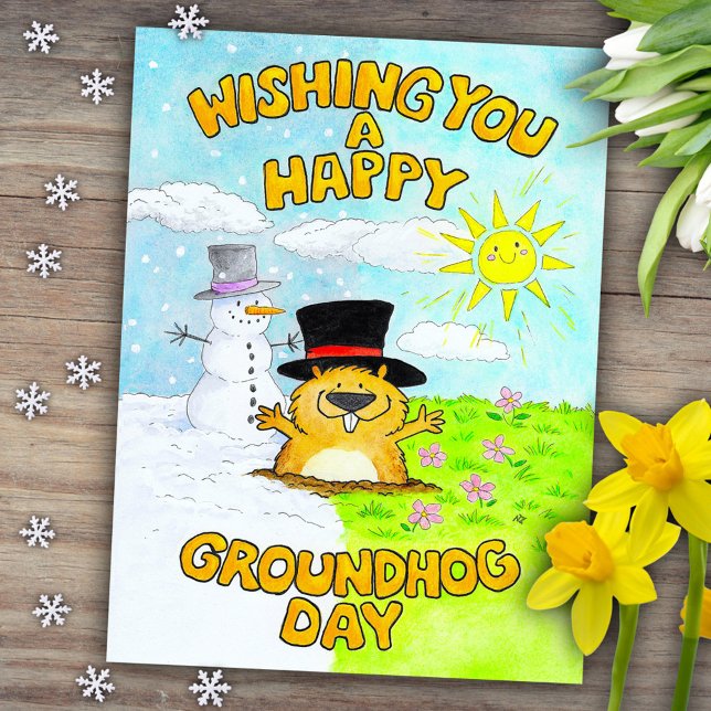 Happy Groundhog Day  Postcard (Creator Uploaded)