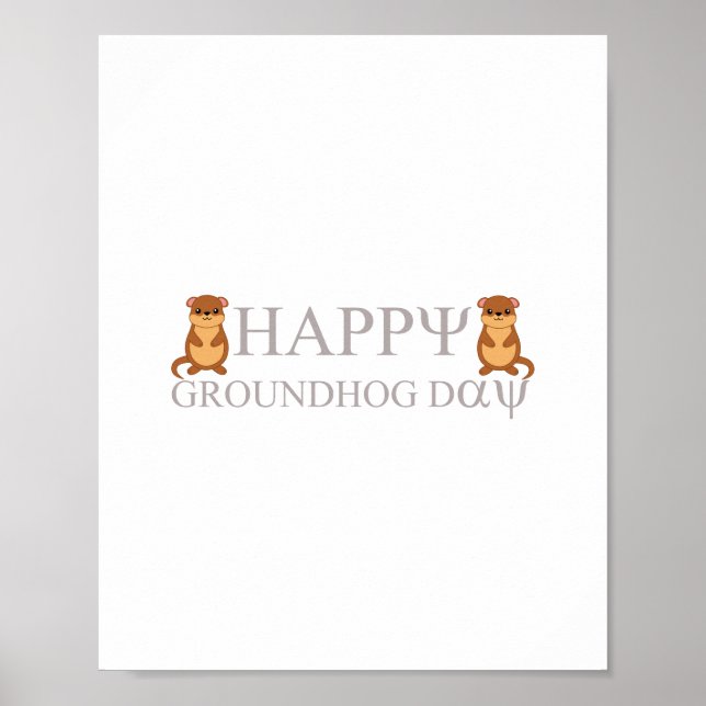 happy Groundhog Day Poster (Front)