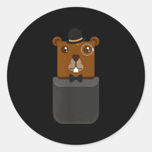 Happy Groundhog Day Shirt In Your Pocket Classic Round Sticker