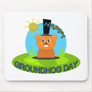 Happy Groundhog Day Sunshine Mouse Mat
