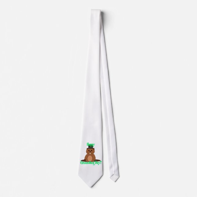 Happy Groundhog Day! Tie (Front)