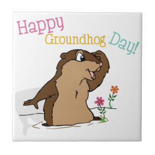Happy Groundhog Day Tile