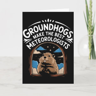 Happy Groundhog Day Woodchuck Animal Groundhog Lov Card