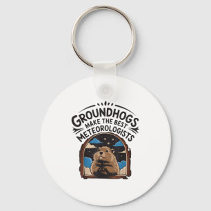 Happy Groundhog Day Woodchuck Animal Groundhog Lov Key Ring
